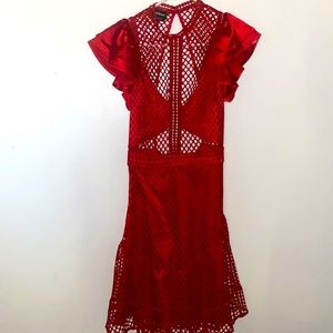 Red bebe dress very cute on wore just few times